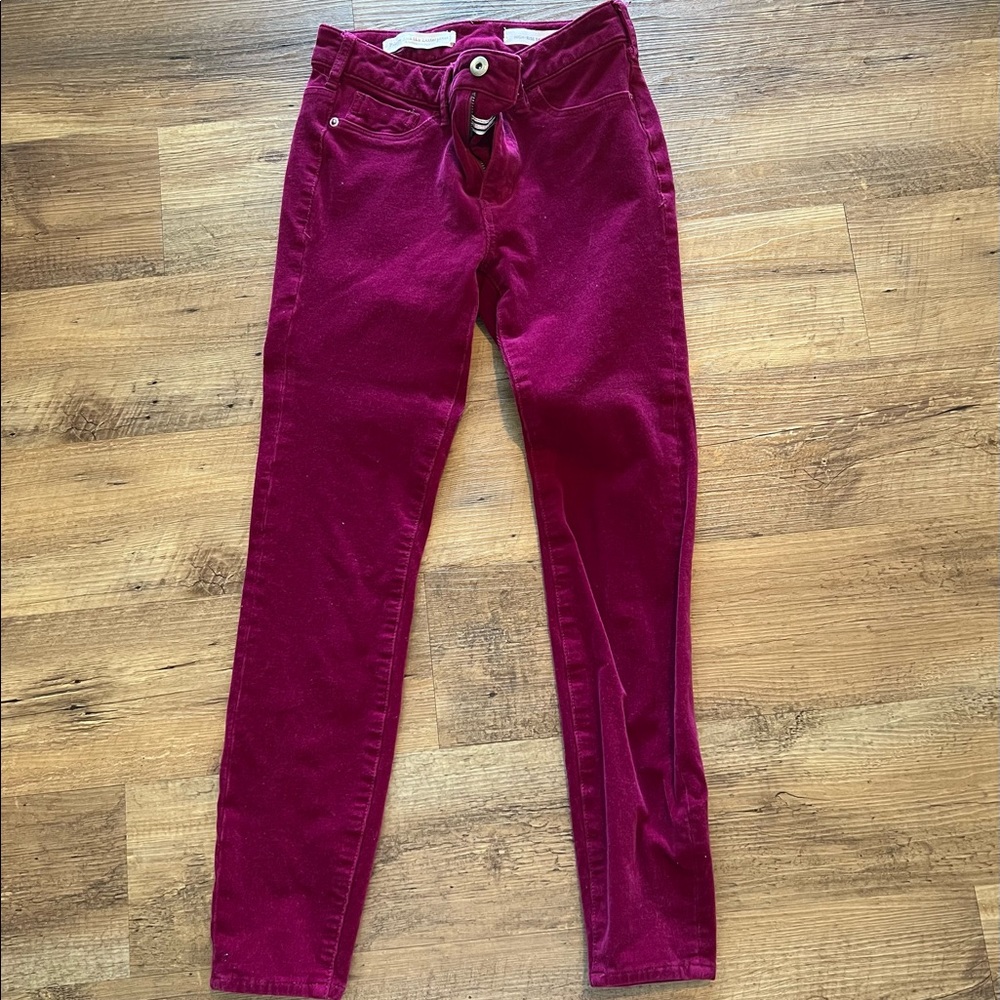 Anthropologie (pilcro) raspberry corduroy pants